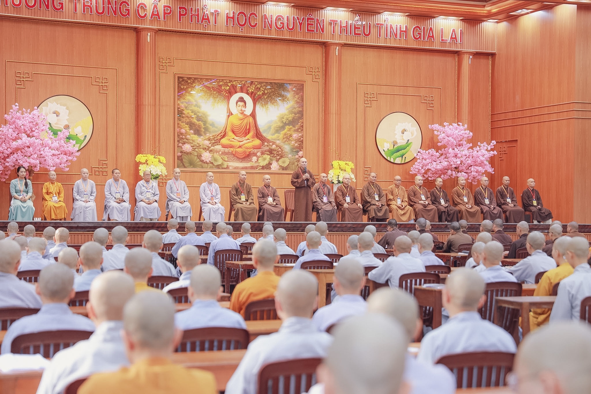 Trường Trung cấp Phật học Nguyên Thiều tỉnh Gia Lai tổ chức thi học kỳ 2 năm III niên khóa 2023-2026